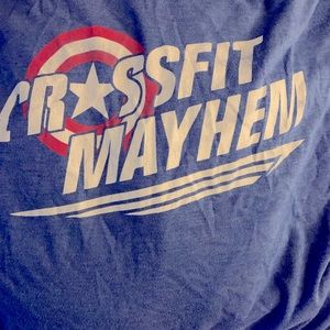 CrossFit Mayhem “Captain America” shirt. Super rare. Mens L